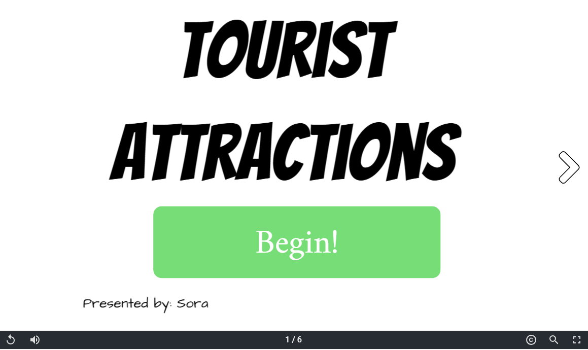 Tourist Attractions — an interactive project